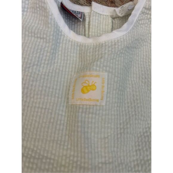 Mayfair Kids Yellow Bee and Floral Green Checkered Dress, Sz 2T - Picture 3 of 9